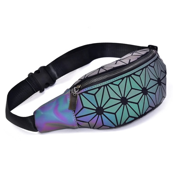 Luminous Floral Geometric Fanny Pack - Picture 2 of 9